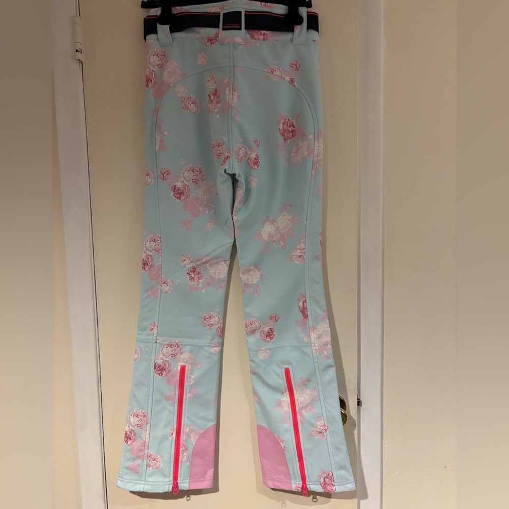 LoveShackFancy X Bogner Full Ski Outfit Coat Pants Blue Pink S - Picture 10 of 11